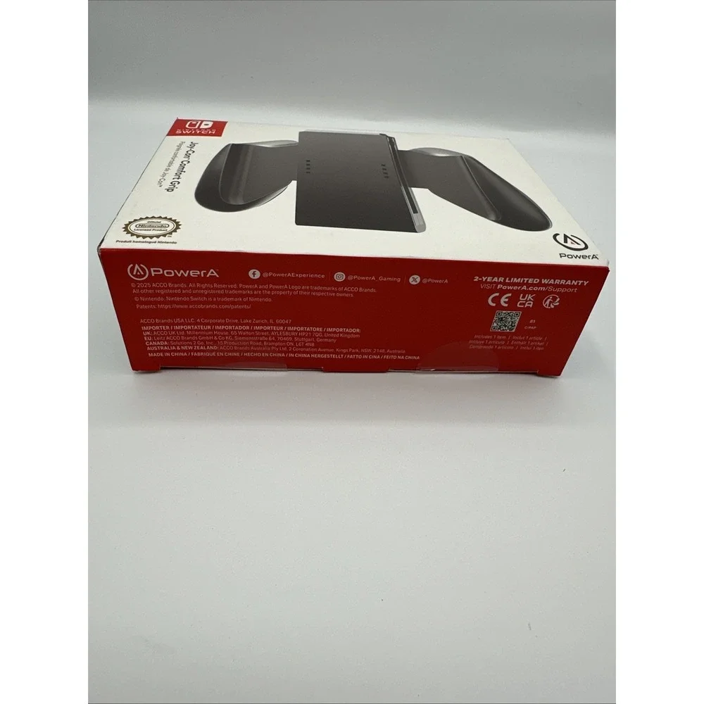 PowerA Joy-Con Comfort Grip Ergonomic Black for Nintendo Switch Controller